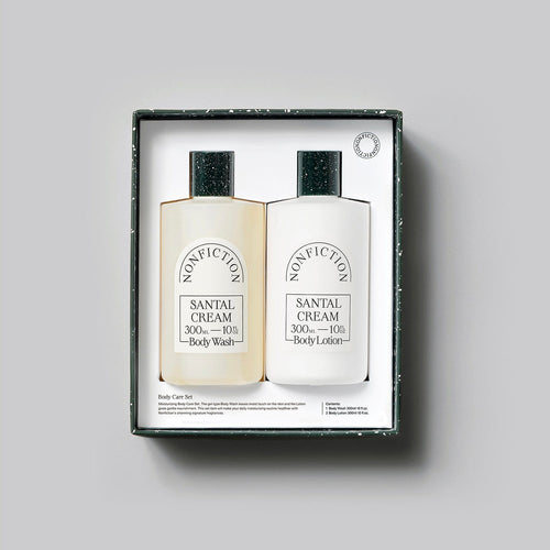 Shop NONFICTION’s Gentle Night / Forget Me Not Body Care Set. Body wash and body lotion in one package. This set will make your daily moisturizing routine healthier.